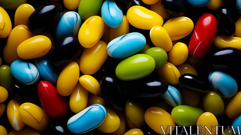 AI ART Colorful Jelly Beans Close-Up