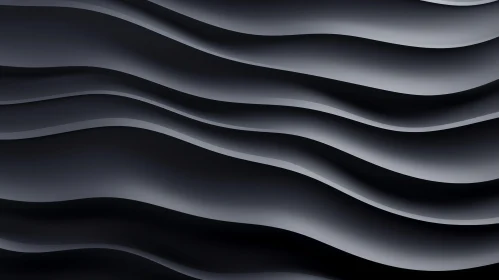 Dark Wavy Surface 3D Rendering