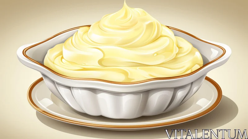AI ART Delicious Bowl of Fluffy Mayonnaise - Food Photography