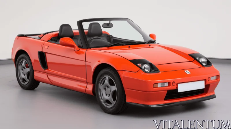 Red Sports Car in Studio | Classic Japanese Simplicity | Zbrush Colorized AI Image