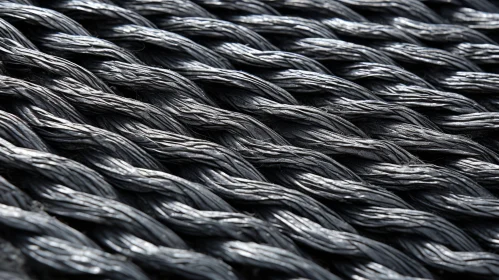 Rough Black Twisted Rope for Lifting Heavy Objects