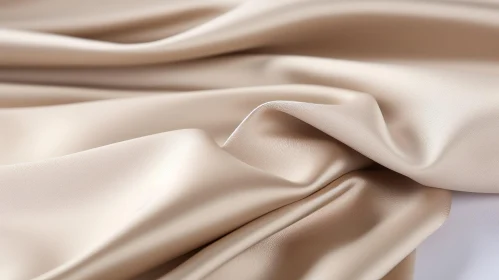 Beige Silk Fabric Close-Up | Soft & Smooth Texture