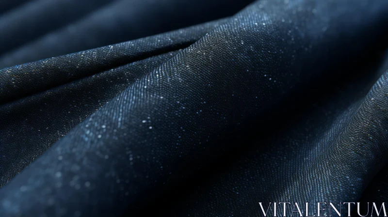AI ART Dark Blue Fabric Close-up