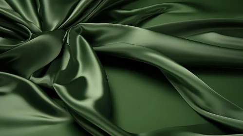 Dark Green Silk Fabric - Luxury Elegance for Fashion & Decor