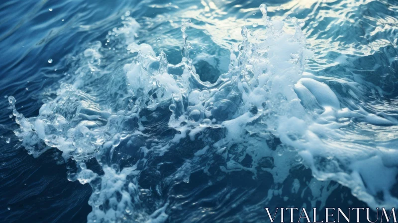 AI ART Ocean Waves and Foamy Splashes: A Powerful Scene