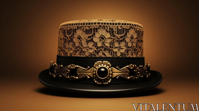 Steampunk Top Hat 3D Rendering - Fashion Accessory AI Image