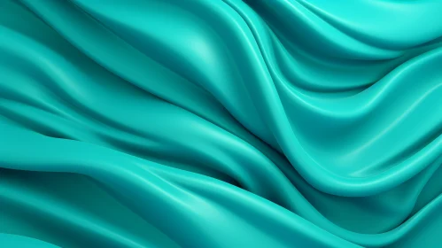 Luxurious Turquoise Silk Texture - 3D Rendering