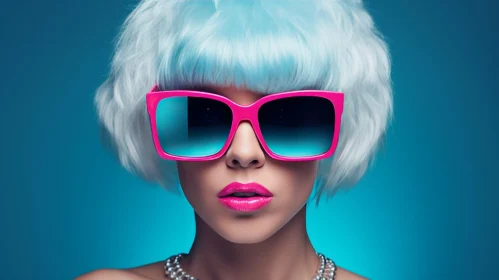 Stylish Woman in Pink Sunglasses - Fashion Portrait