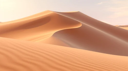 Tranquil Sand Dune Desert Landscape