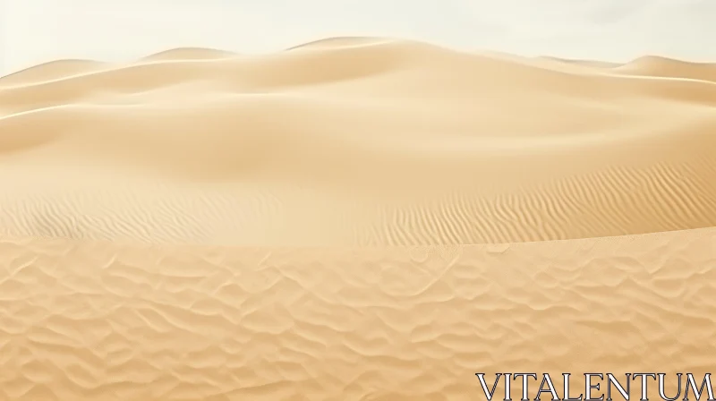 Tranquil Sand Dunes in Desert Landscape AI Image