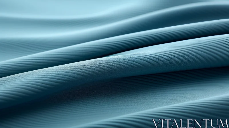 Blue Ribbed Fabric Close-up AI Image