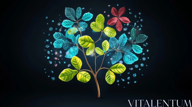 Enchanting Tree Digital Painting AI Image