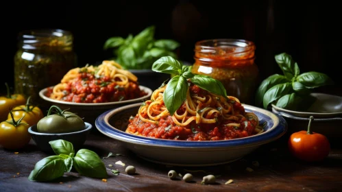 Delicious Pasta with Tomato Sauce and Basil