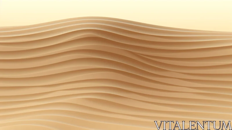 AI ART Tranquil Sand Dune 3D Rendering