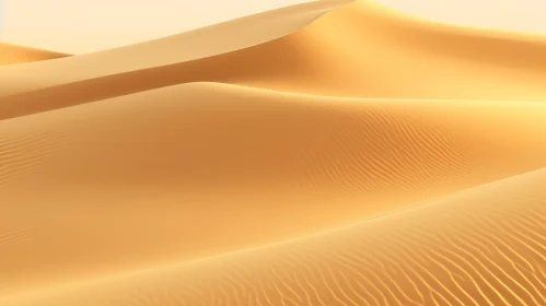 Golden Sand Dunes in Desert