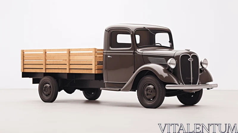 Restored and Repurposed Wooden Pick Up Truck - Timeless Nostalgia AI Image