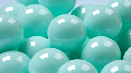 Subtle Mint Green Balls Texture on Pale Blue Background