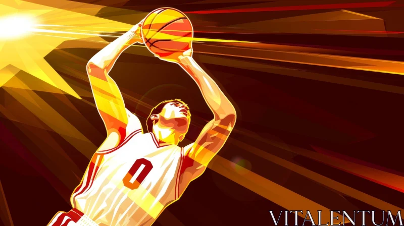 AI ART Basketball Player Digital Painting