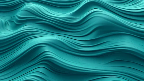 Turquoise Wavy Surface - Abstract Oceanic Texture