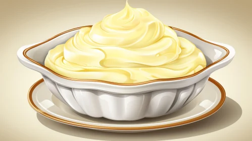 Delicious Bowl of Fluffy Mayonnaise - Food Photography
