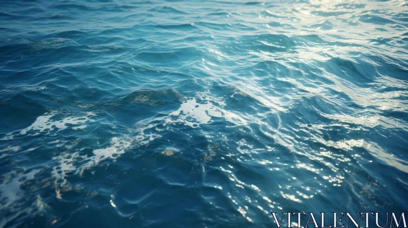 AI ART Serene Ocean Surface - Tranquil Water Image