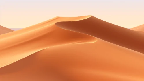 Golden Sand Dune Desert Landscape