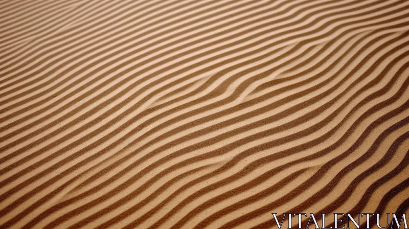 Tranquil Sand Dune Pattern in Desert AI Image