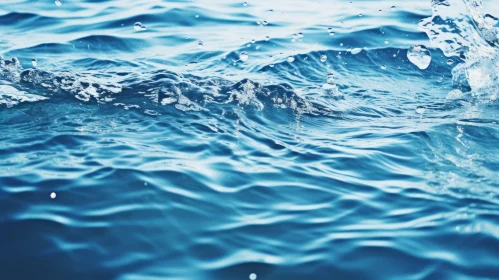 Deep Blue Sea Surface Close-Up