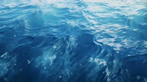 Tranquil Ocean Surface - Blue Water Photo