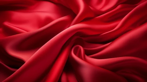 Red Silk Fabric Texture - Detailed Image