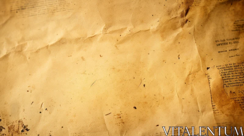 Vintage Crumpled Paper Texture - Aged Paper with Stains and Watermarks AI Image