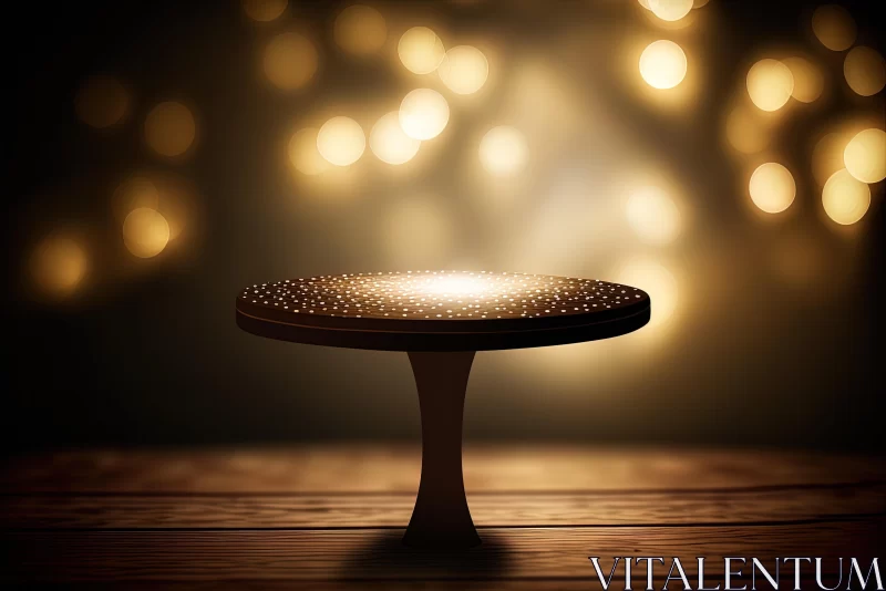 Captivating Light on a Round Table - Rustic Naturalism Artwork AI Image