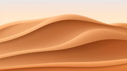 Tranquil Desert Landscape with Sand Dunes