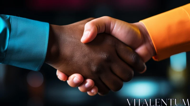 Trust and Cooperation Handshake Photo AI Image