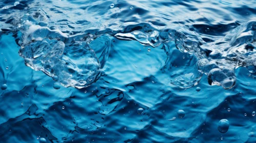 Deep Blue Water Surface Close-Up