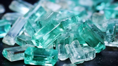 Exquisite Rough Emeralds Close-Up