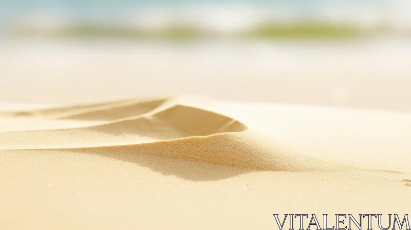 Sand Dune Close-up: Serene Nature Texture AI Image