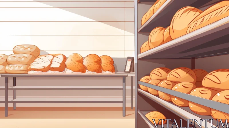AI ART Warm Bakery with Bread Selection