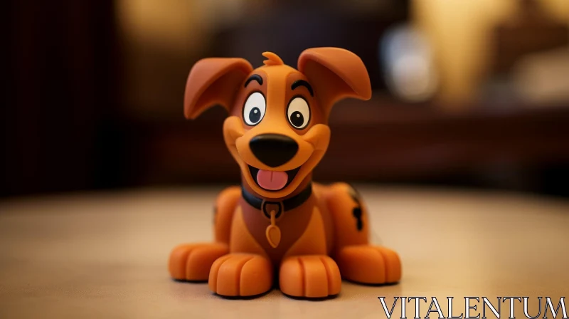 Adorable Cartoon Dog 3D Rendering AI Image