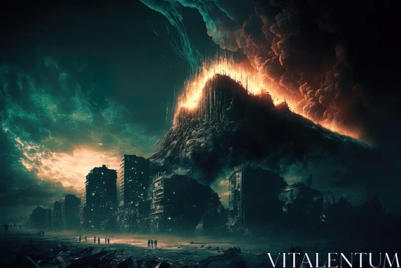 Apocalyptic City Destruction: Detailed Atmospheric Portraits Apocalyptic City Destruction: Detailed Atmospheric Portraits