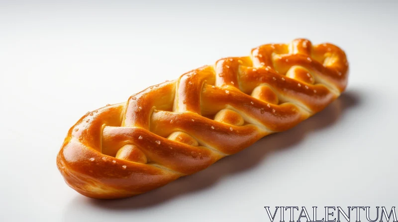 Delicious Braided Bread with Golden-Brown Crust AI Image
