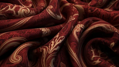 Red Floral Fabric Image