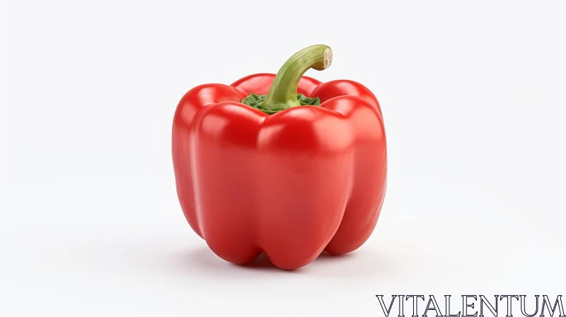 Red Bell Pepper - Fresh and Vibrant Vegetable AI Image