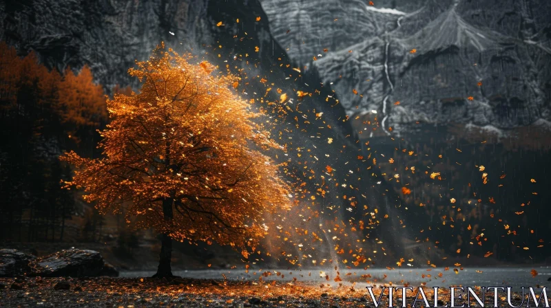 AI ART Autumn Tree in Full Foliage - Nature Photography