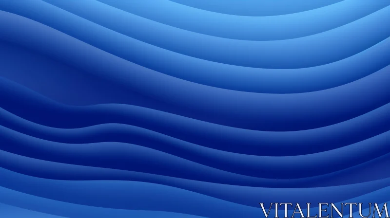 Blue Abstract Waves Background AI Image