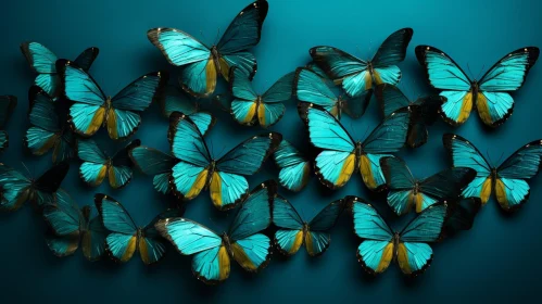 Blue and Green Butterfly Cluster - Nature's Beauty