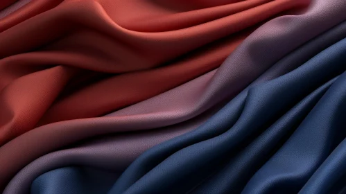 Colorful Layered Fabric Stack on White Background