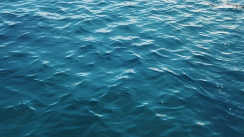 Deep Blue Sea Surface Close-Up