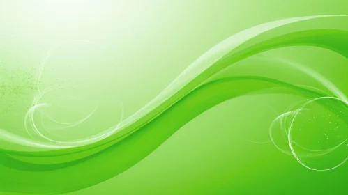 Green Gradient Background with Wave Pattern