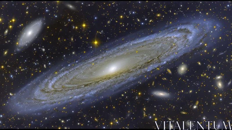 AI ART Enigmatic Spiral Galaxy Exploration